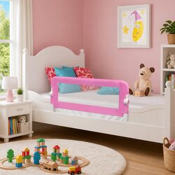 Premium Pink Toddler Safety Bed Rail 120x42 cm