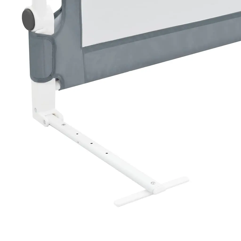 Toddler Bed Rail Polyester 120x42cm Grey Foldable Protective Sleep Guard
