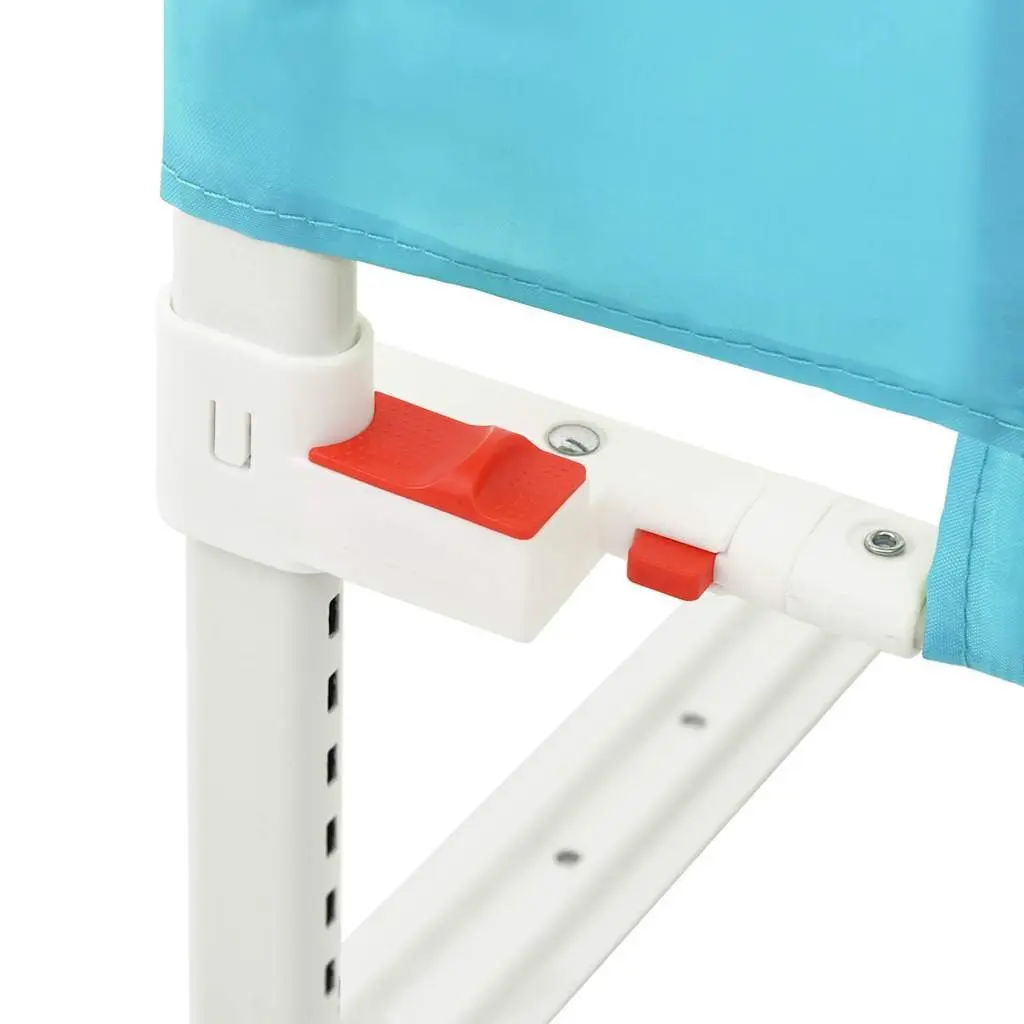 Bed Guard Polyester Fabric 200x25 cm Blue Safety Rail for Toddlers