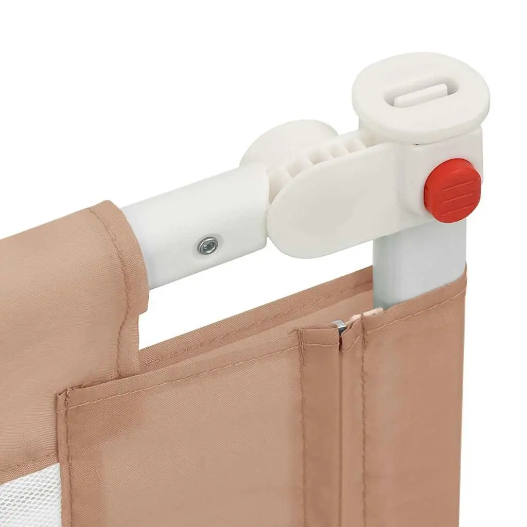 Toddler Bed Guard Adjustable Height Polyester 180x25cm Taupe