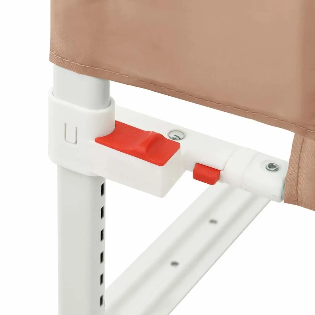 Toddler Bed Guard Adjustable Height Polyester 180x25cm Taupe