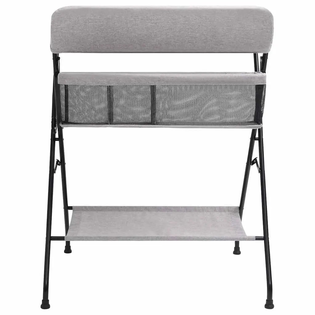 Light Grey Changing Table with Storage Compartments