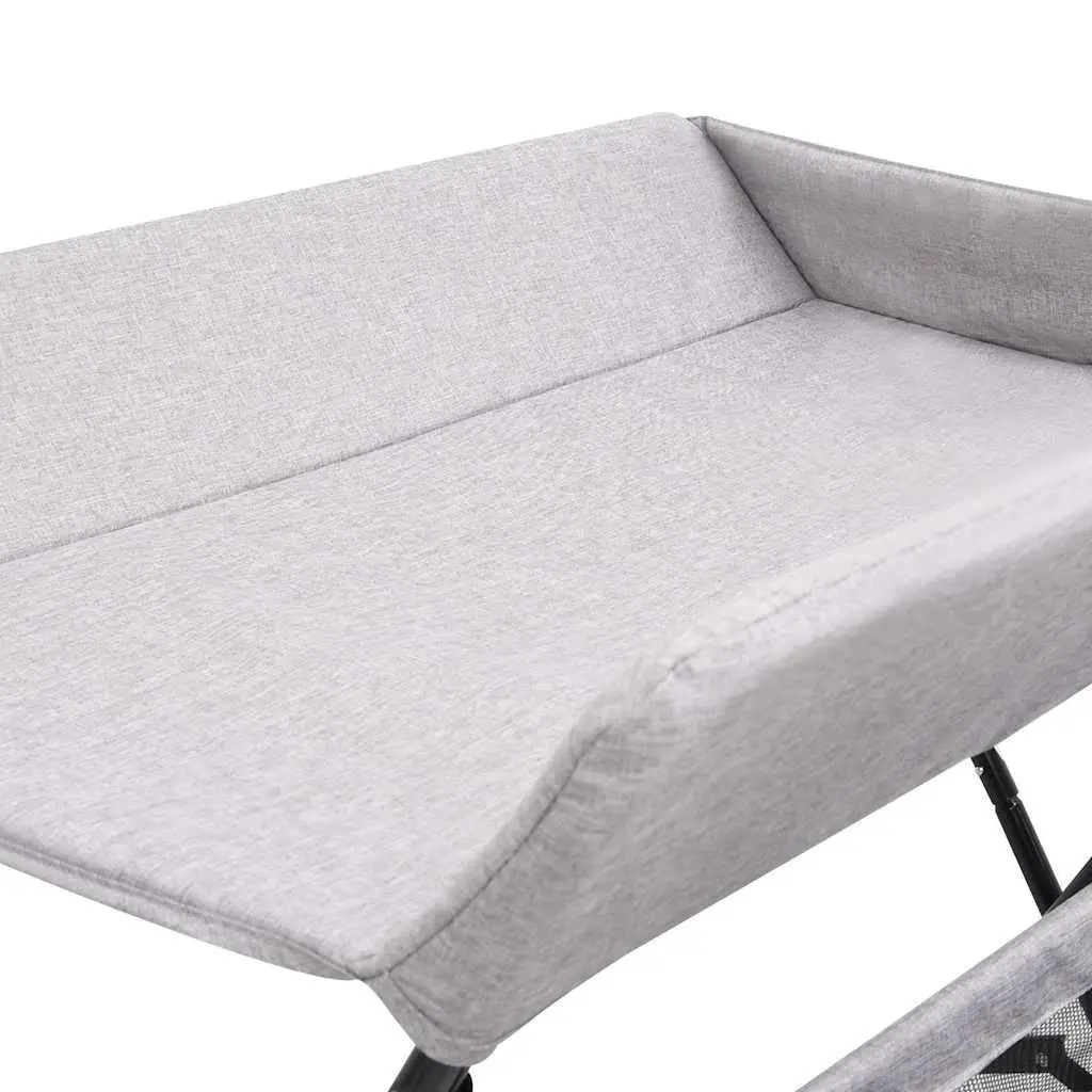 Light Grey Changing Table with Storage Compartments