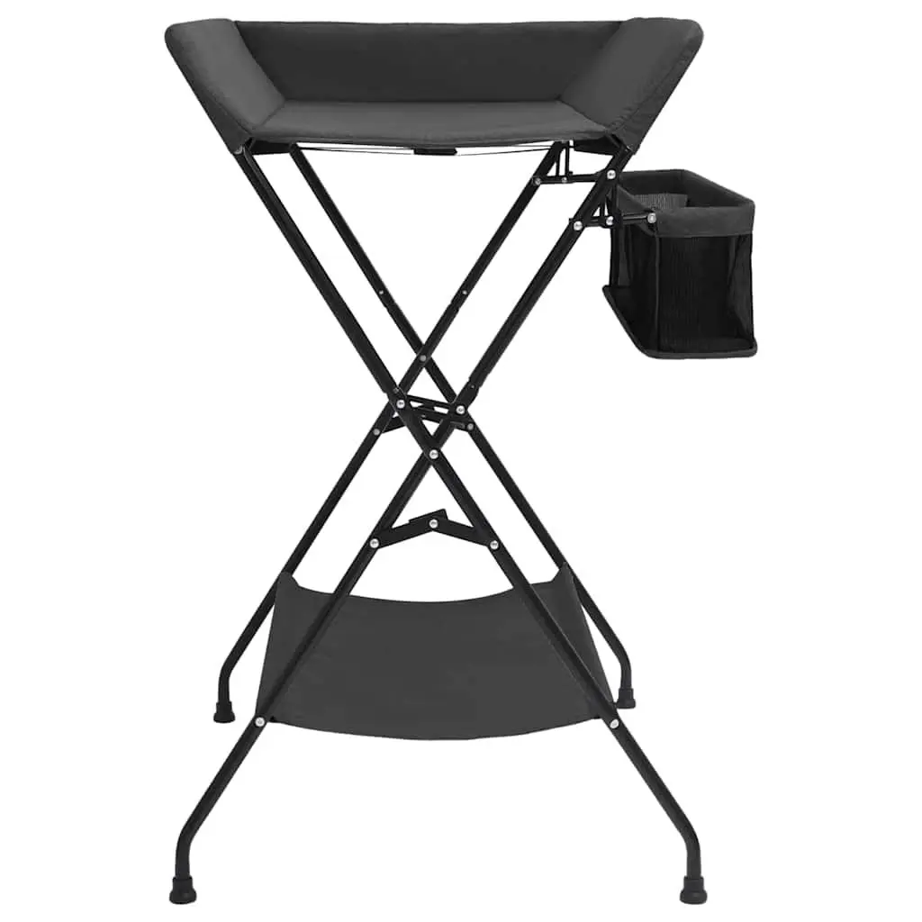Anthracite Changing Table with Storage Compartments