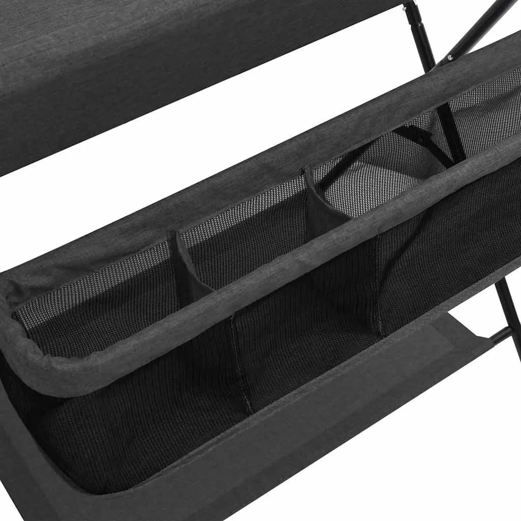 Anthracite Changing Table with Storage Compartments