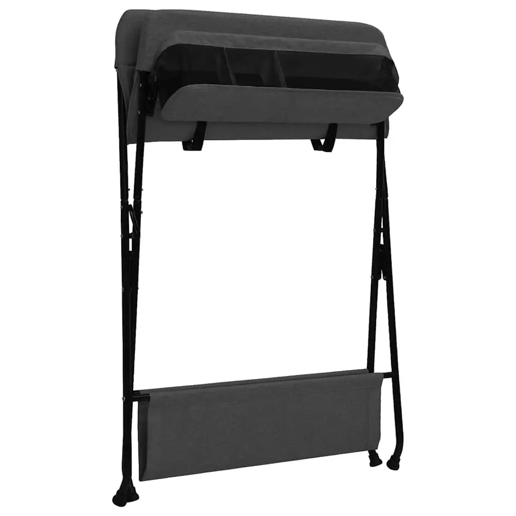 Anthracite Changing Table with Storage Compartments