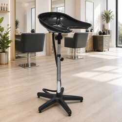 Durable Black Salon Shampoo Basin with Adjustable Height