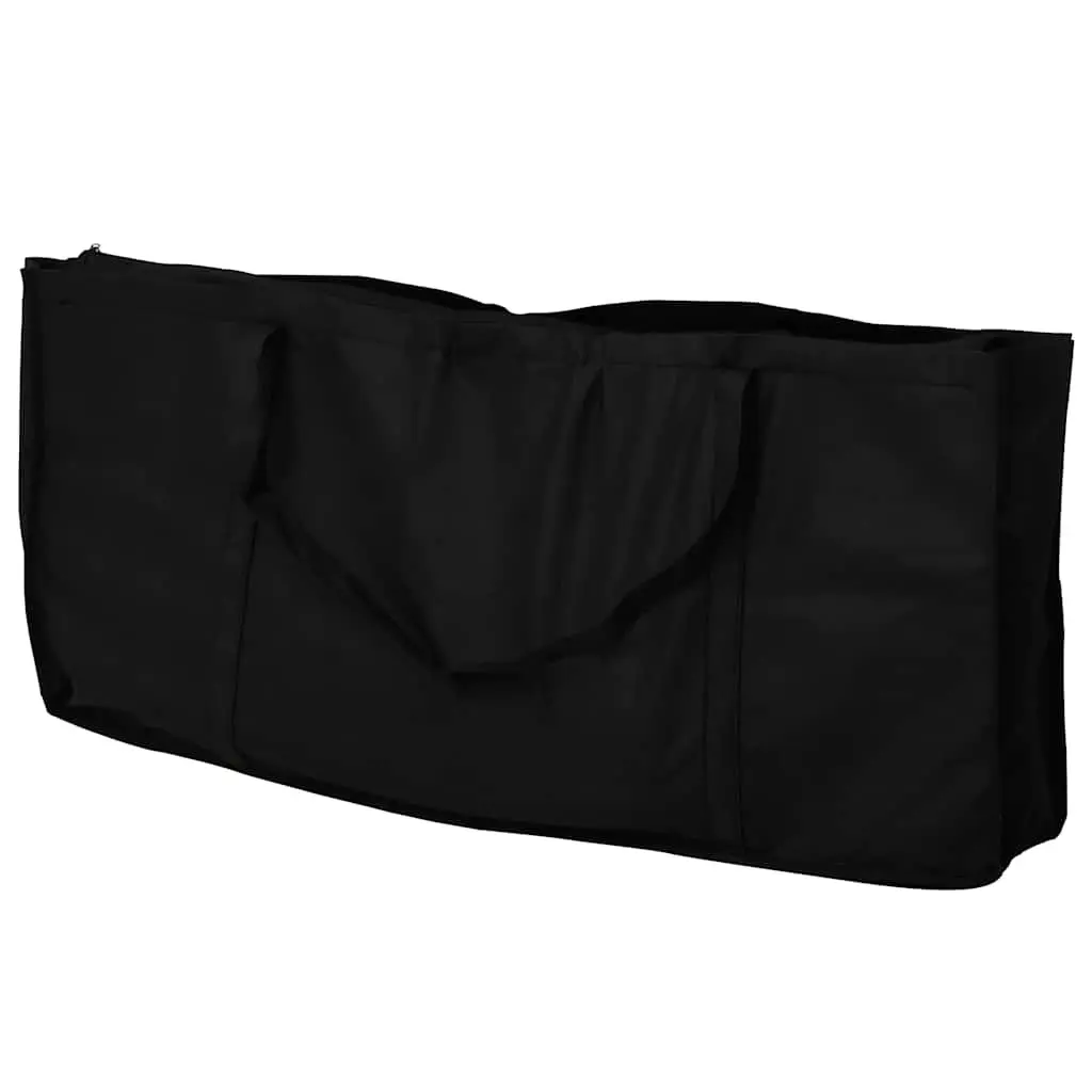 Folding Manicure Table Artificial Leather Black