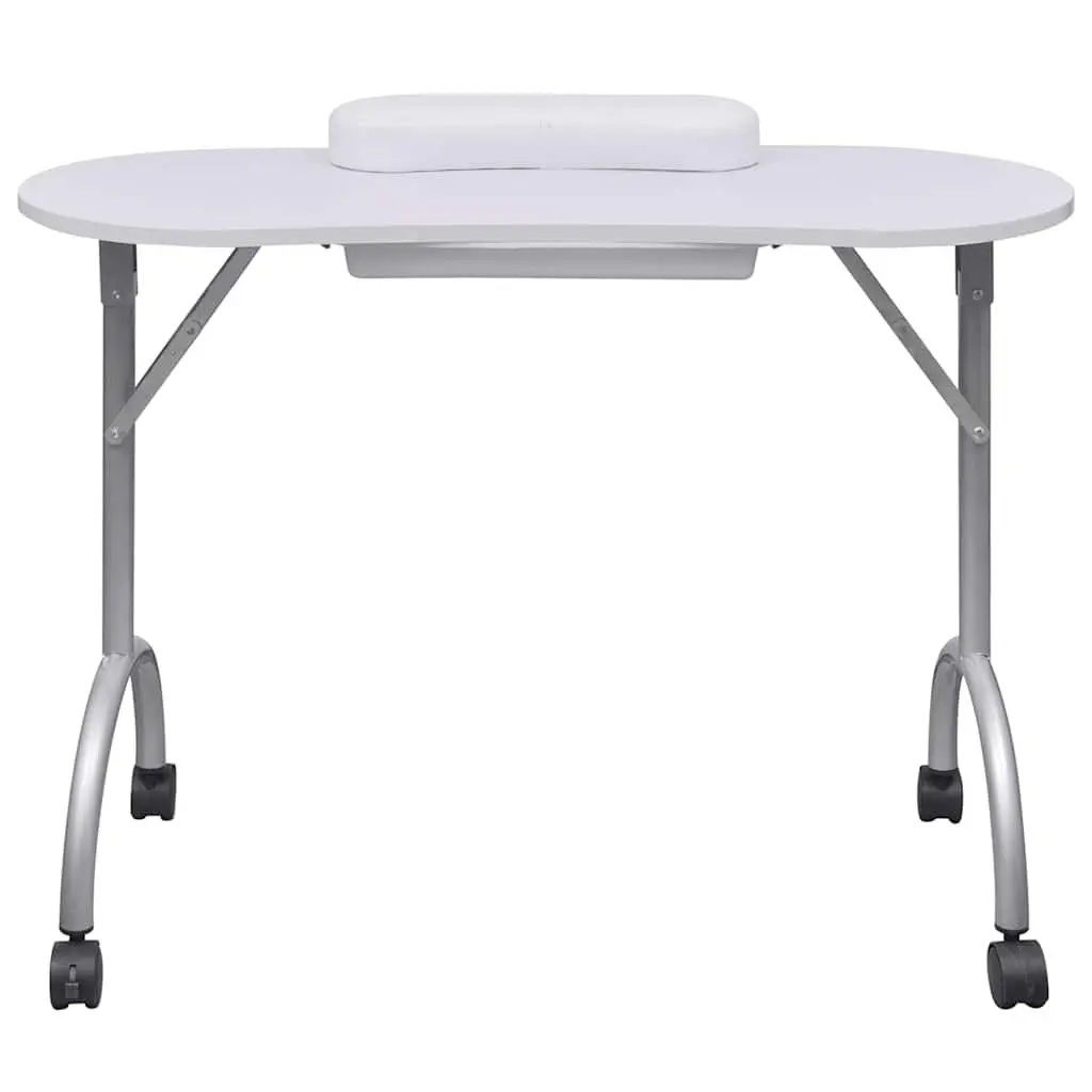 Folding Manicure Nail Table with Cushion