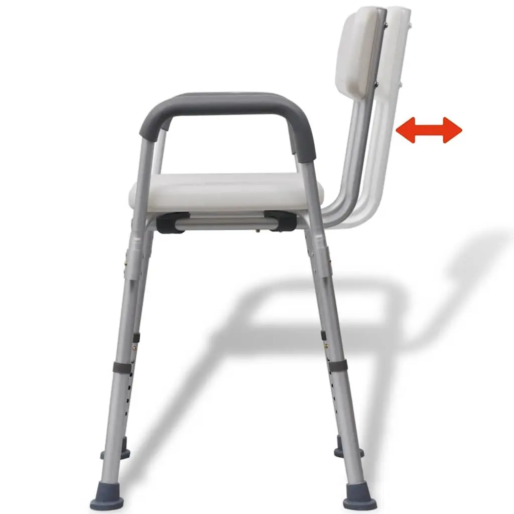 Adjustable Height Shower Chair for Elderly Support