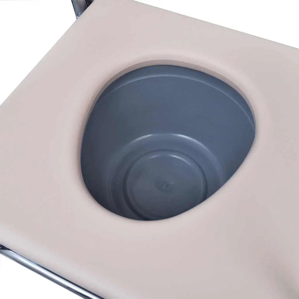 Steel Black Commode Chair with Armrests for Elderly