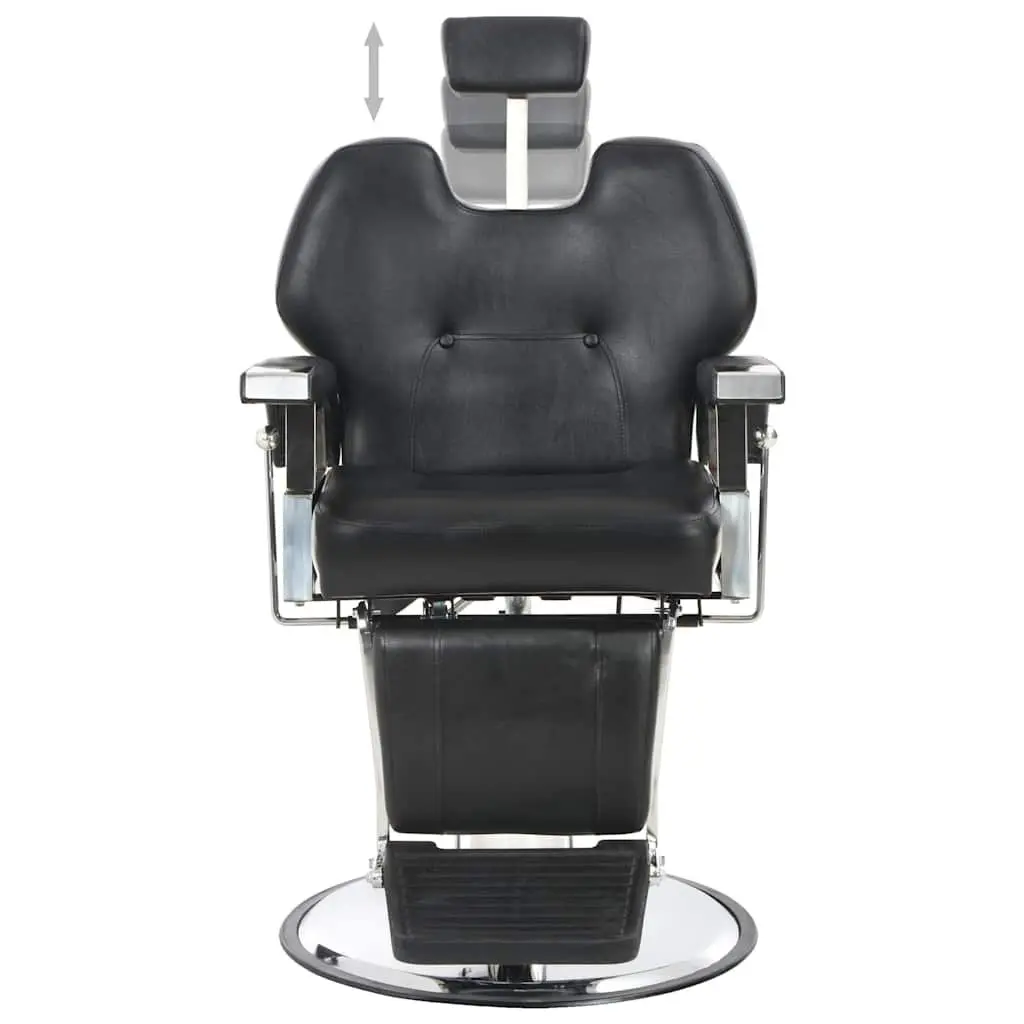 Barber Chair Black Salon Seating 360° Rotatable Adjustable Headrest Footrest