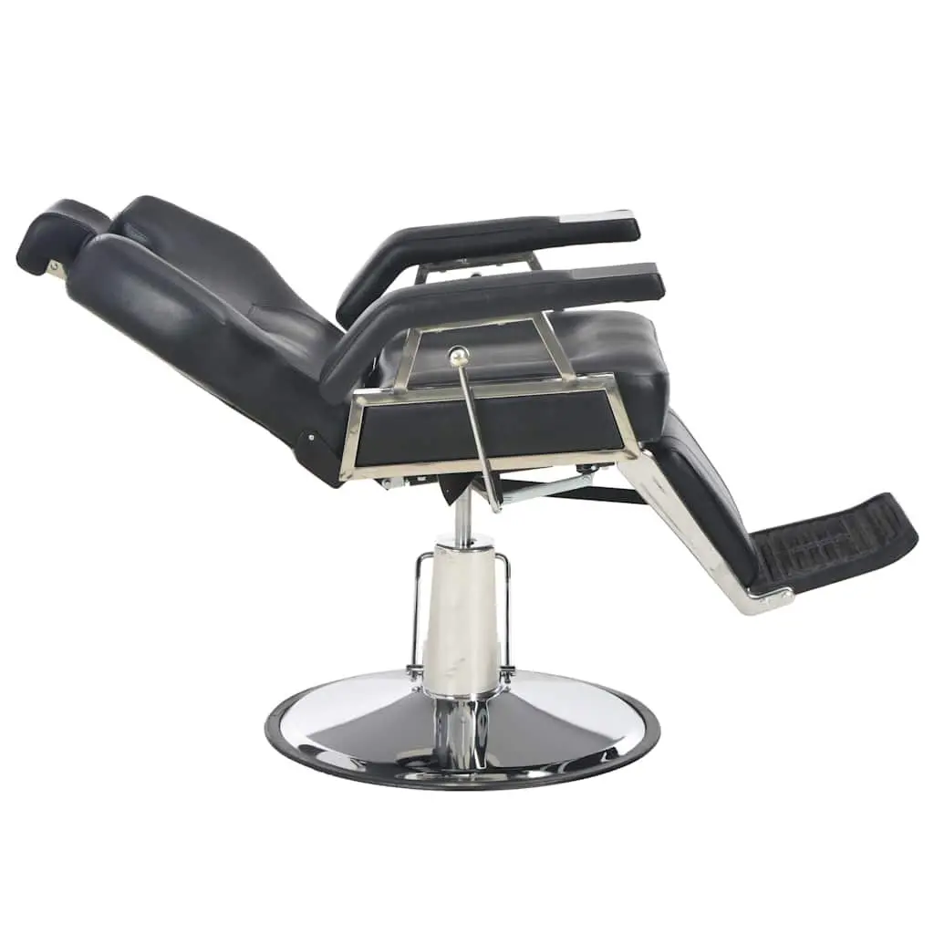 Barber Chair Black Salon Seating 360° Rotatable Adjustable Headrest Footrest