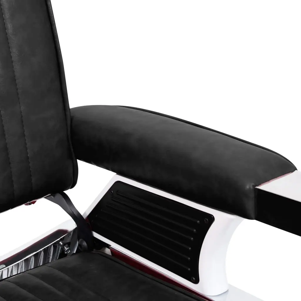 Barber Chair Faux Leather Black 360 Rotatable Adjustable Backrest and Headrest