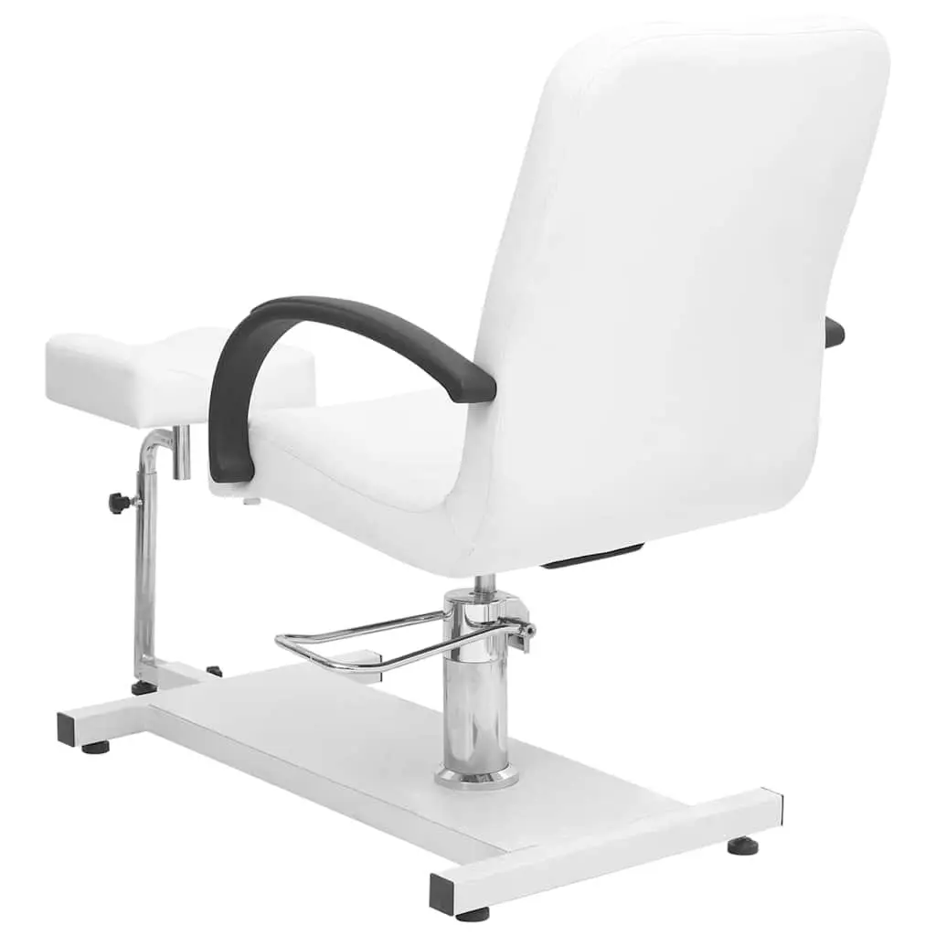 White Massage Chair with Footrest for Professionals