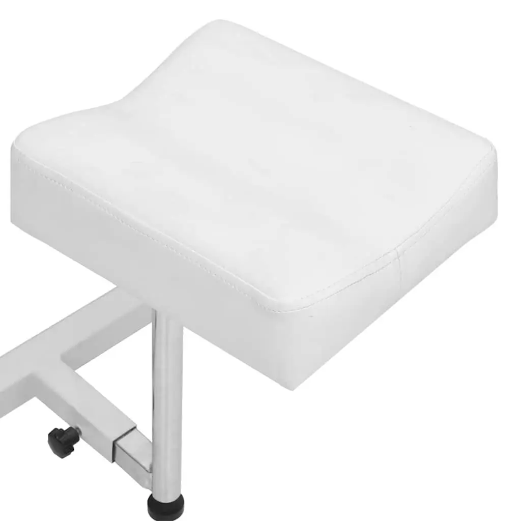 White Massage Chair with Footrest for Professionals