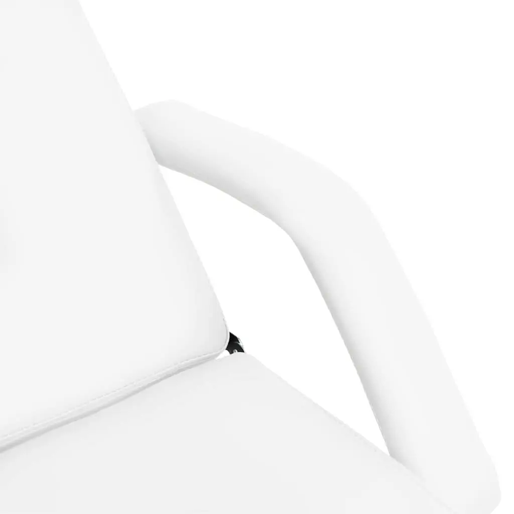 Massage Table PVC 180x62cm White Adjustable Height