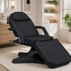 Adjustable Black Massage Table for Beauty Treatments