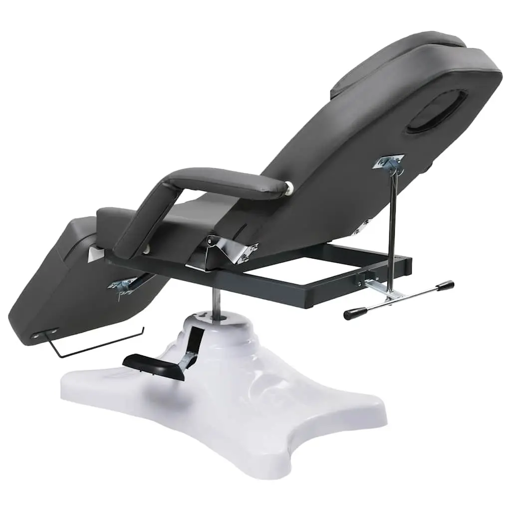 Massage Table PVC Grey Adjustable Backrest Footrest 360 Degree Rotating