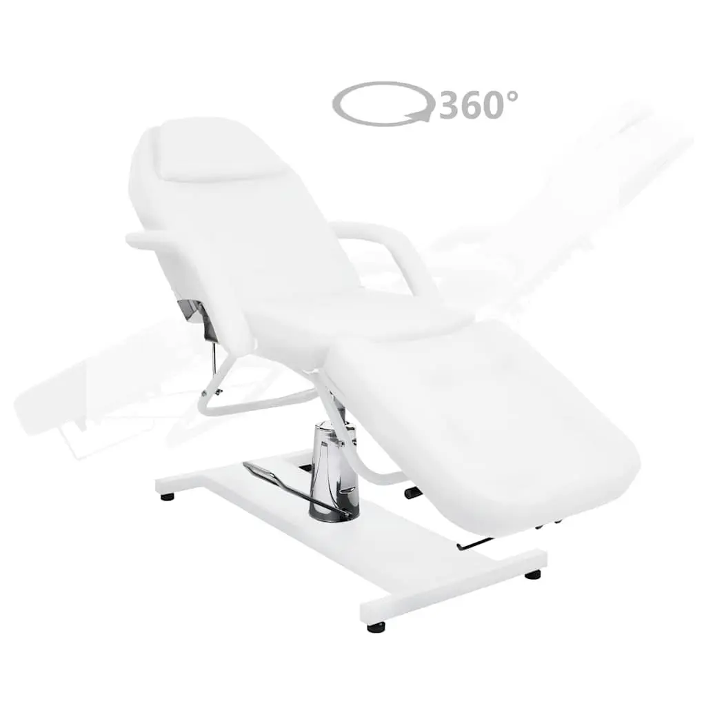 Massage Table PVC 180x62cm White Adjustable