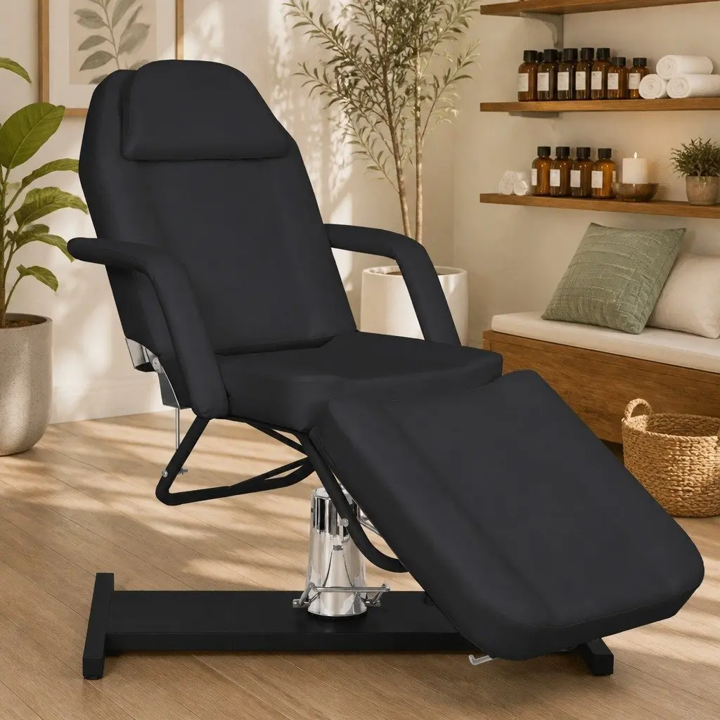 Adjustable Massage Table with Backrest & Footrest