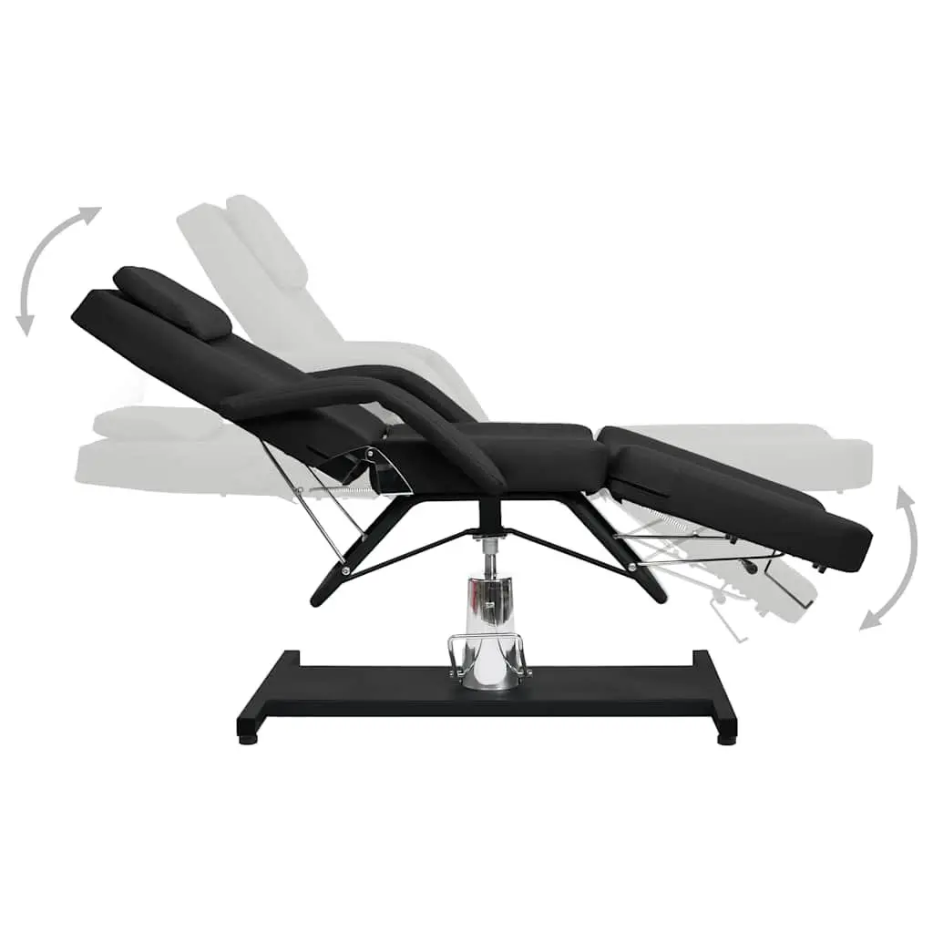 Massage Table PVC 180x62cm White Adjustable Backrest Footrest