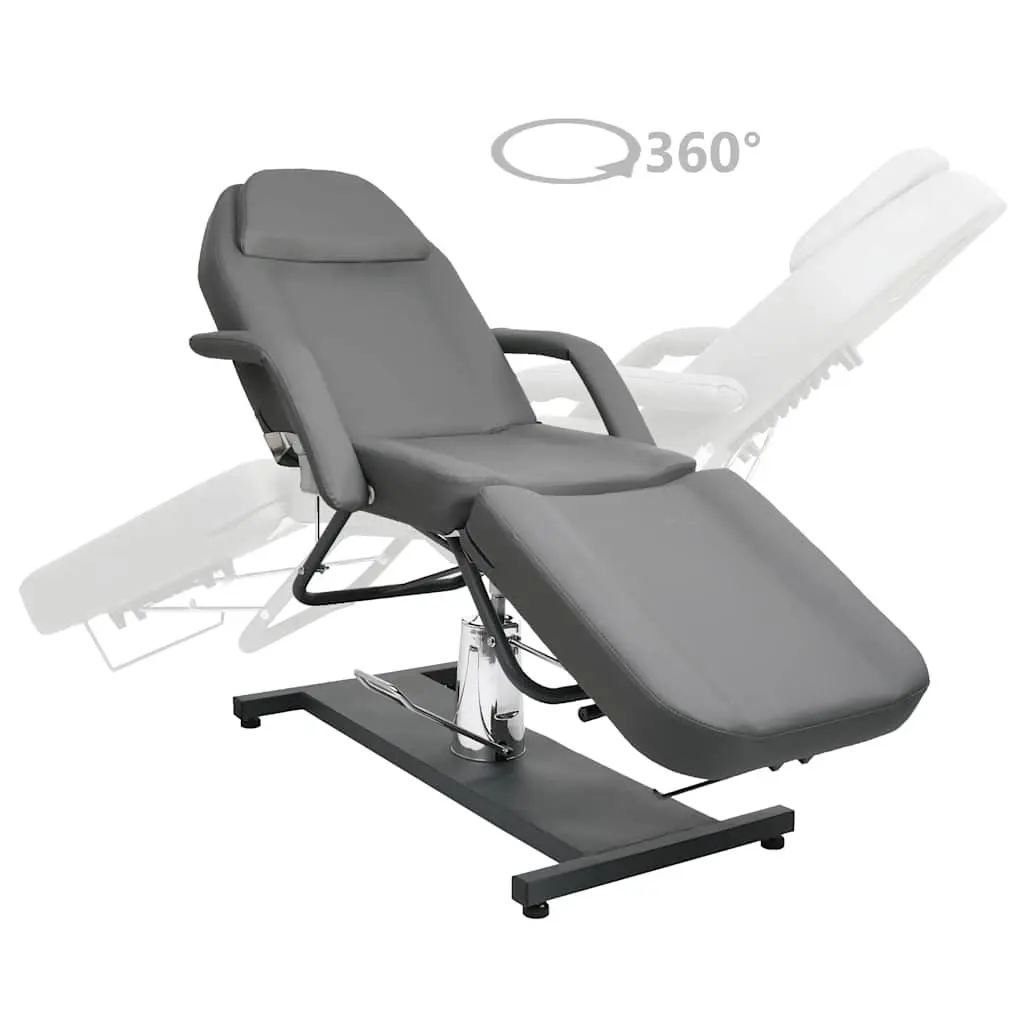 Massage Table Grey Facial Beauty Salon Bed Adjustable Backrest Footrest 180x62cm