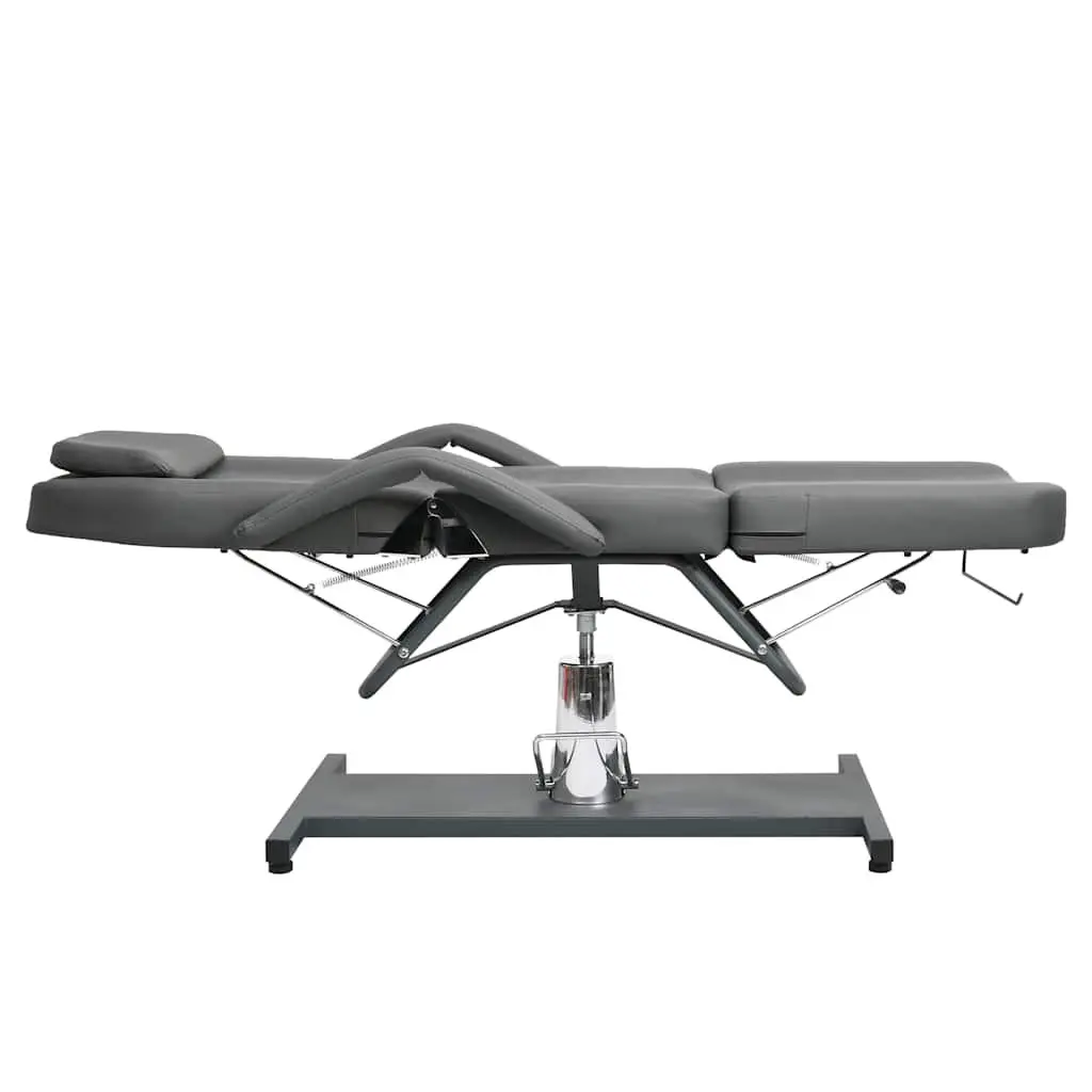 Massage Table Grey Facial Beauty Salon Bed Adjustable Backrest Footrest 180x62cm