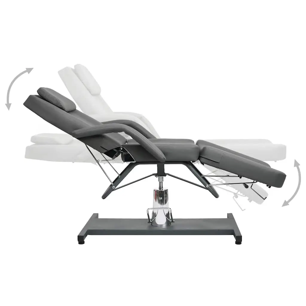 Massage Table Grey Facial Beauty Salon Bed Adjustable Backrest Footrest 180x62cm