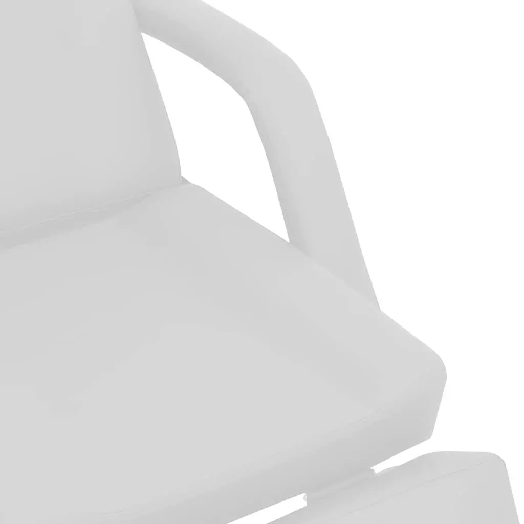 Beauty Treatment Chair Faux Leather Adjustable White