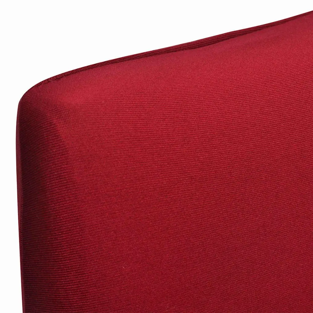 Bordeaux Red 6-Piece Stretch Chair Covers Set