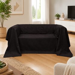 Brown Suede Couch Slipcover for Sofa Protection 210 x 280 cm