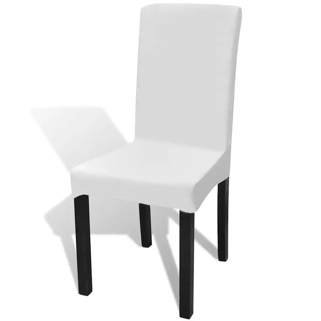 Slipcover Fabric Stretch Chair Cover White 4 Piece Set