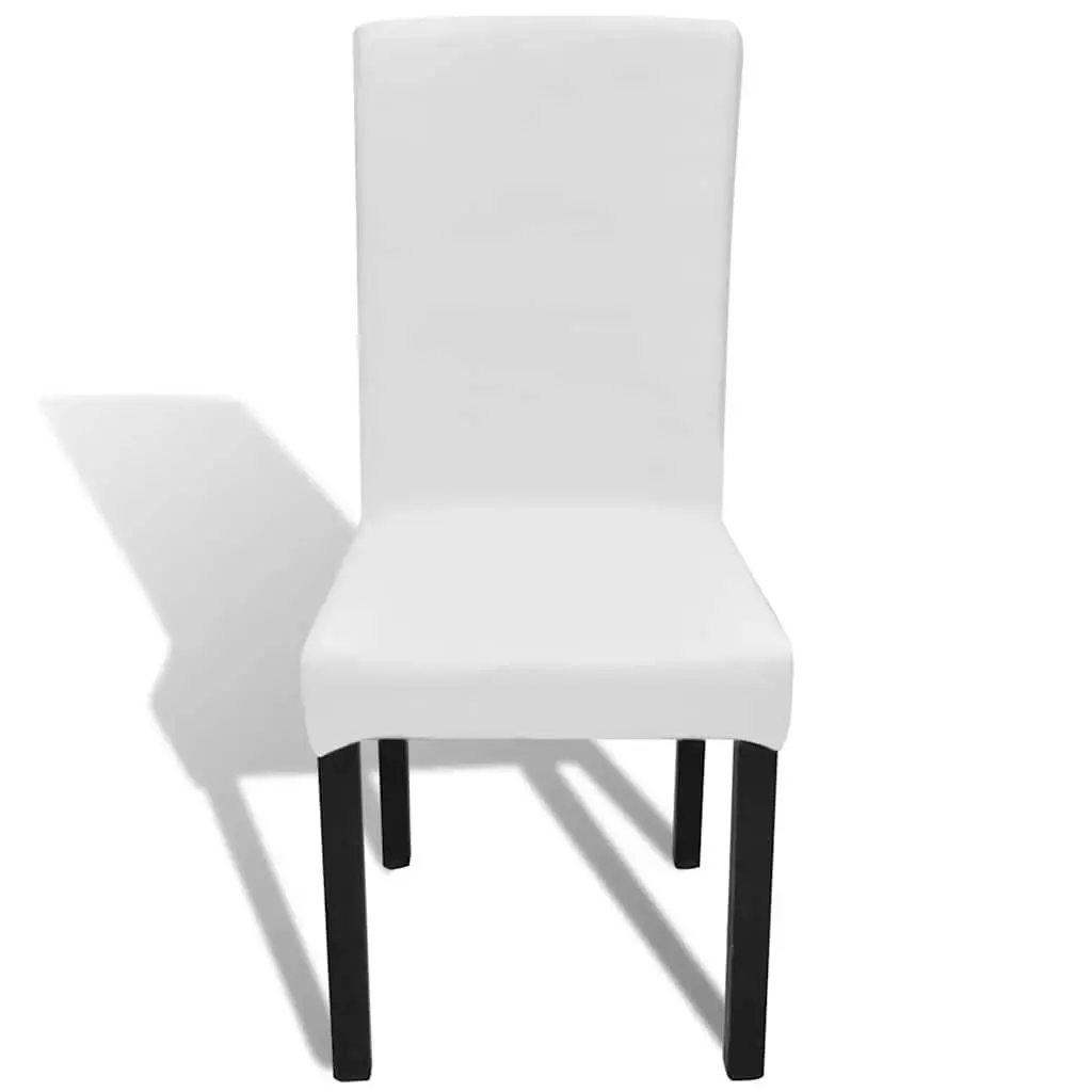 Slipcover Fabric Stretch Chair Cover White 4 Piece Set