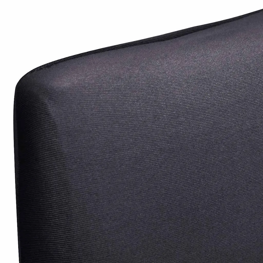 Chair Cover Set Stretchable Soft Wrinkle Resistant Anthracite 6 Piece