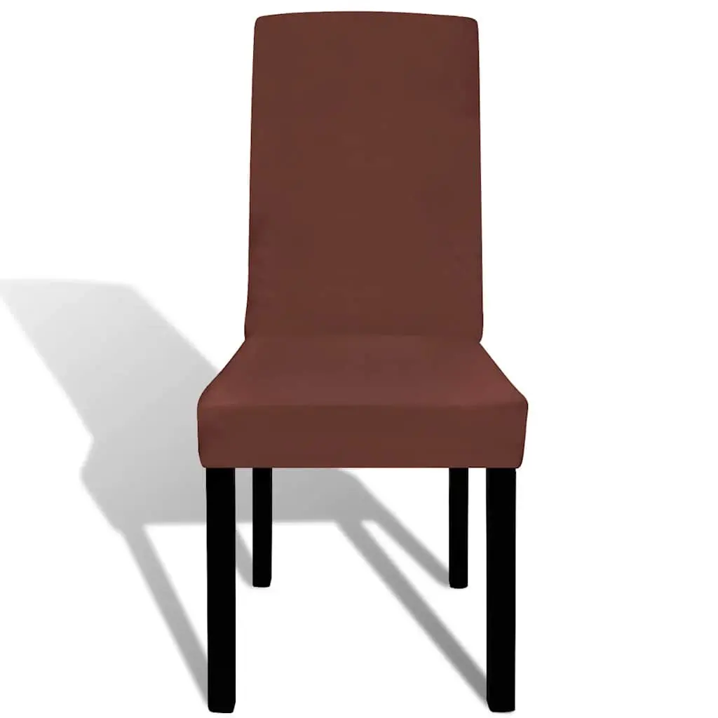 Brown Stretchable Chair Covers 4 Pack, Soft and Durable