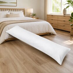Body Pillow Side Sleeper Support 40x145cm White Microfibre Cover