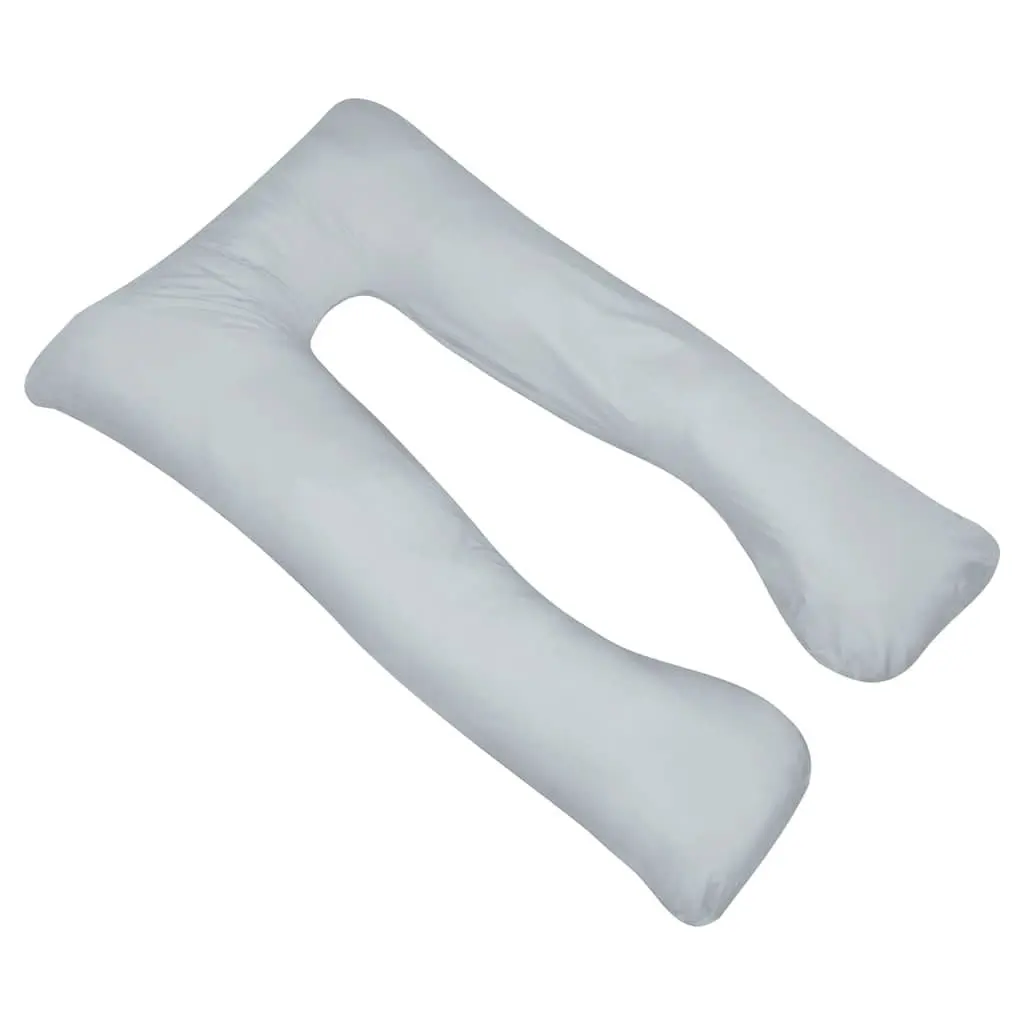 U-Shaped Pregnancy Pillow Microfibre 90x145 cm Grey