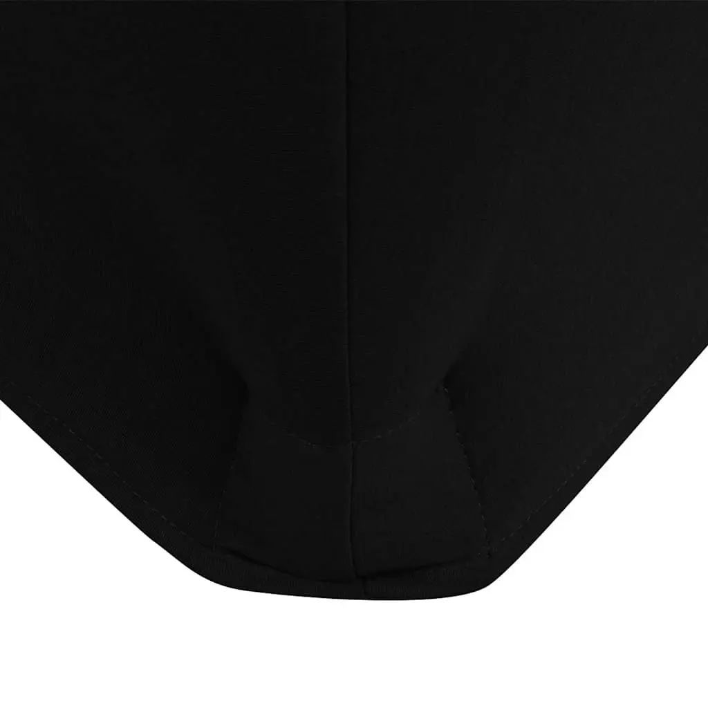 Stretch Table Slipcovers 2 Pieces Rectangular Tables 120x60.5x74cm Black Protect
