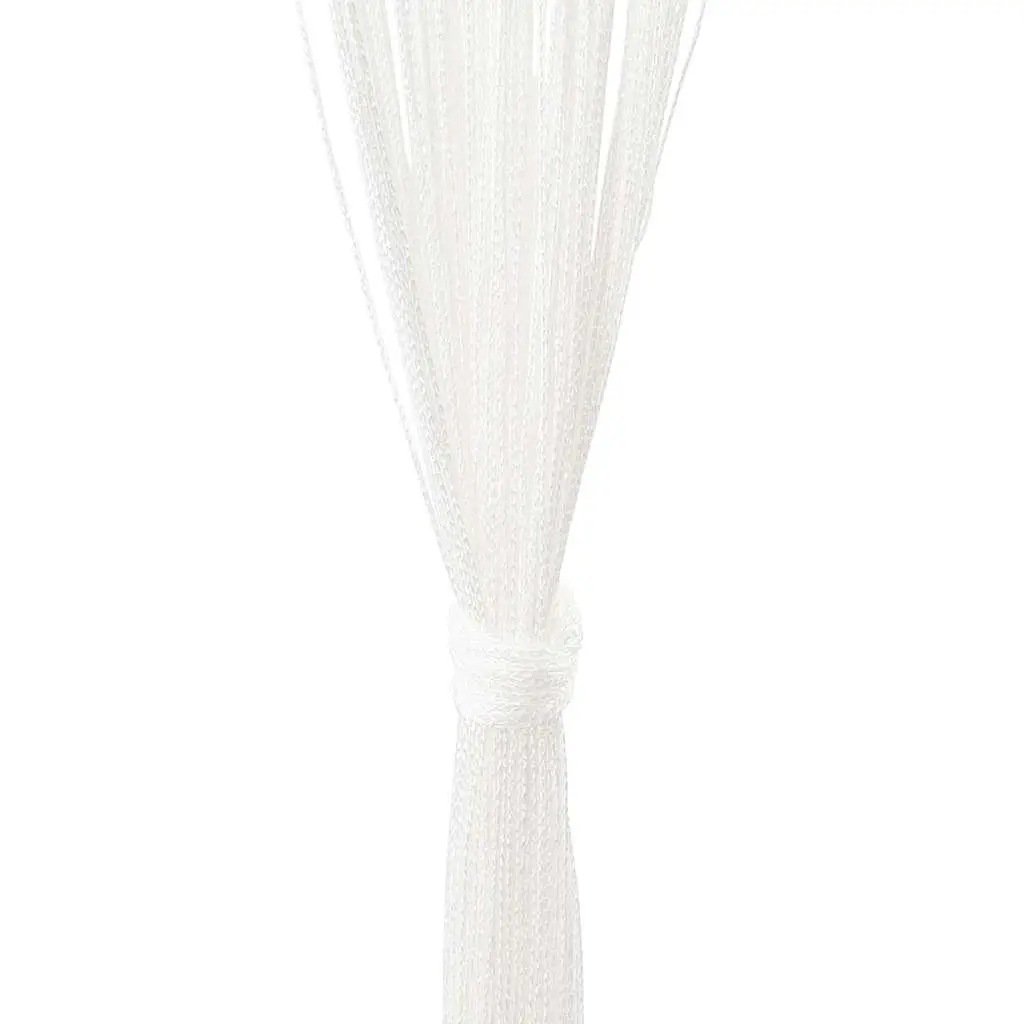 String Curtains 2 Panels 140x250 cm White Decor
