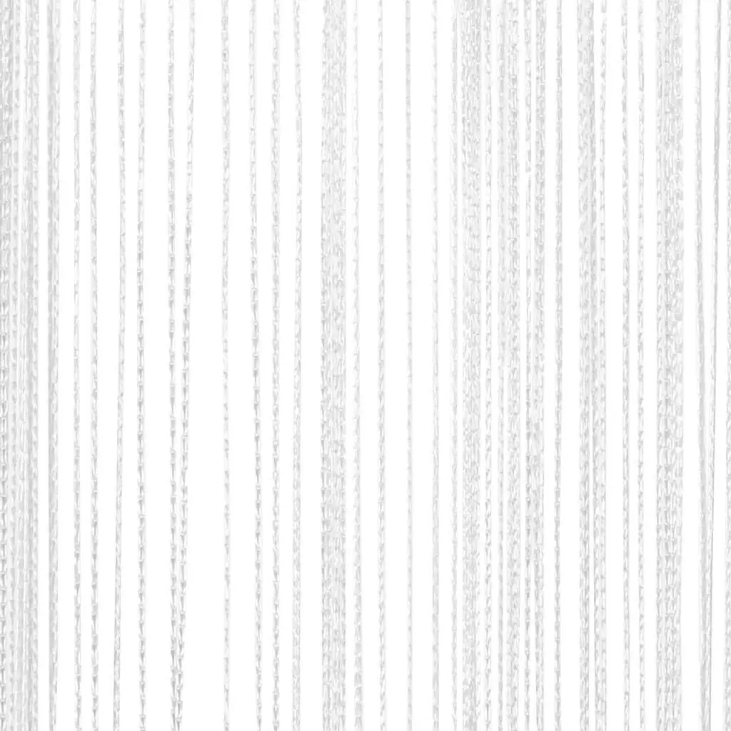 String Curtains 2 Panels 140x250 cm White Decor