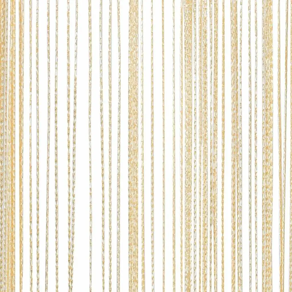 Cream String Curtains 2 pcs 140x250 cm Room Divider Decor