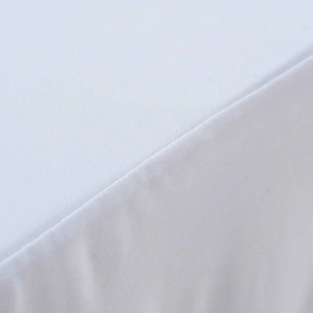 Stretch Table Cover with Skirt Spandex 183x76x74 cm White 2 Pack