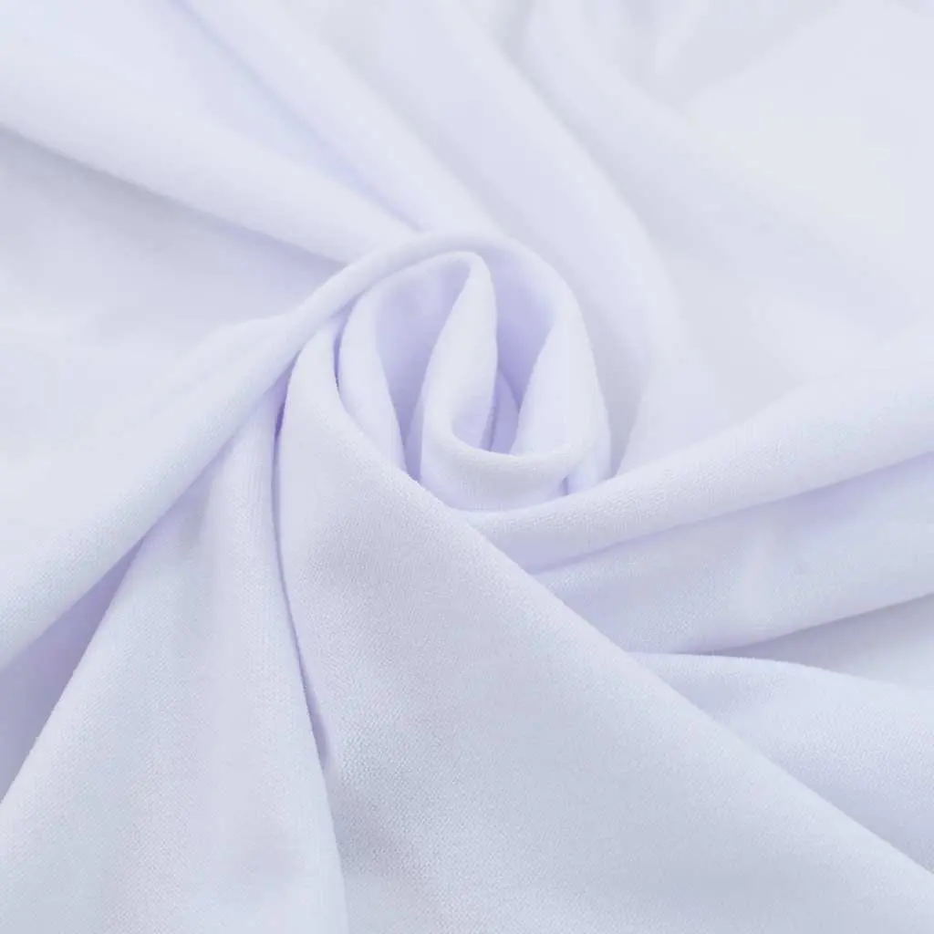 Stretch Table Cover with Skirt Spandex 183x76x74 cm White 2 Pack