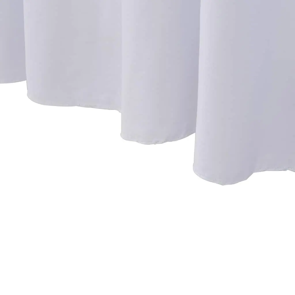 Stretch Table Cover with Skirt Spandex 183x76x74 cm White 2 Pack