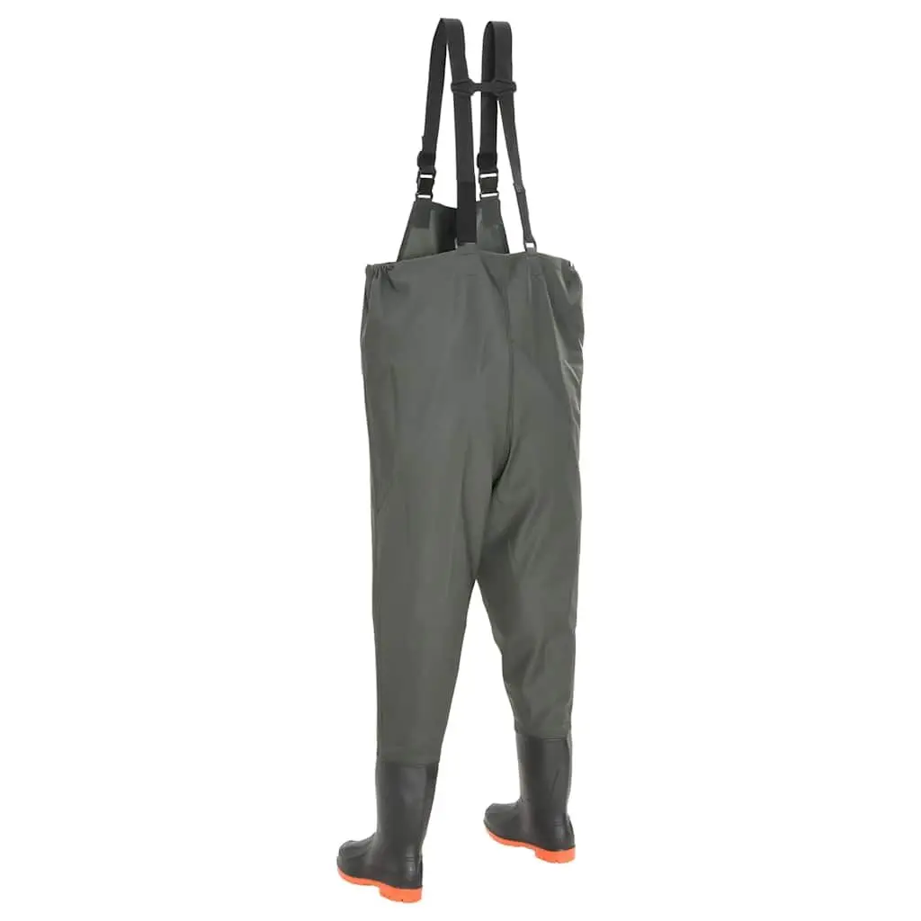 Chest Wading Pants with Boots for Fishing, Green 43