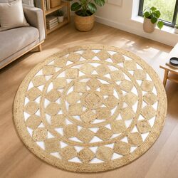 Premium Handmade Braided Jute Round Rug for Your Home