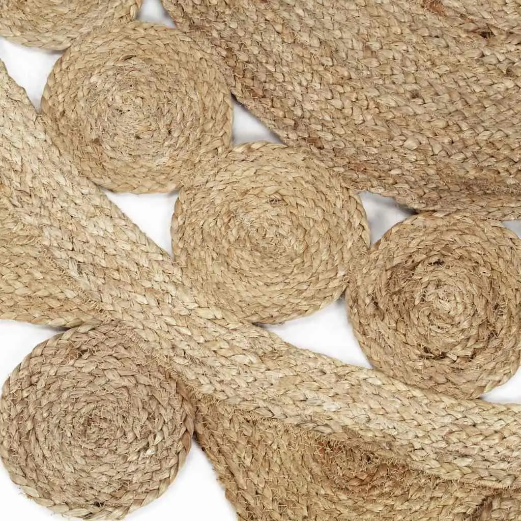 Handmade Braided Jute Area Rug Brown Natural Fibre Floor Carpet Home Decor 90cm