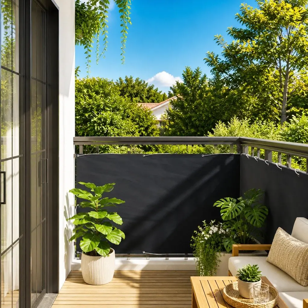 Balcony Privacy Screen 90x500cm Anthracite