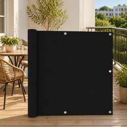 Black Outdoor Privacy Shade 90x500cm for Balcony